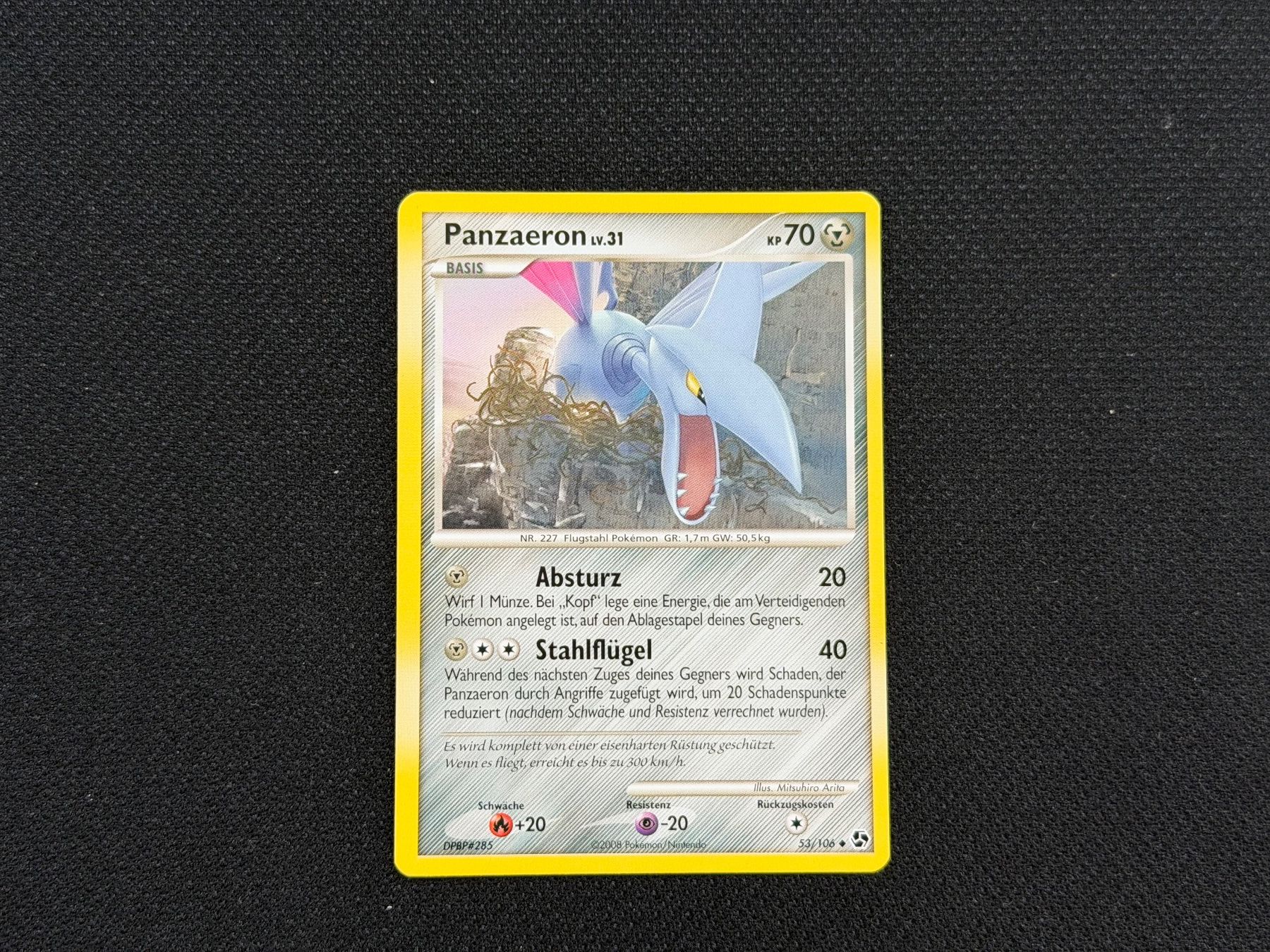 Pokémon Carte collezionabili: Panzaeron 53/106 – Usato da Zürich venduto da mountainwizard00