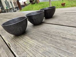 Keramik: Bloomingville Schalenset 3-tlg. braun/schwarz
