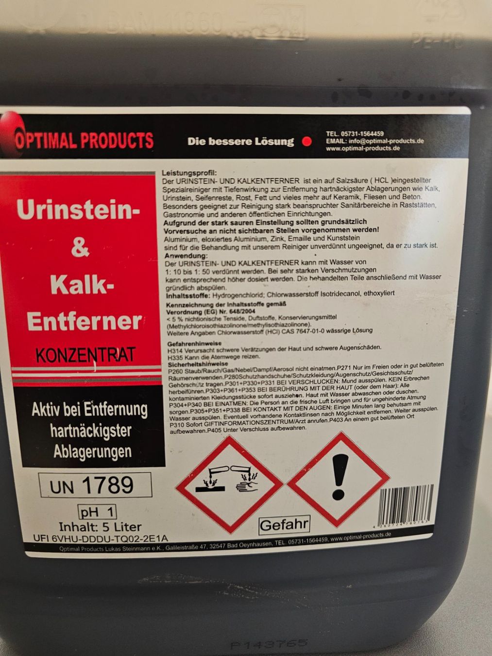 Prodotti di pulizia: Kalkentferner, Urinsteinentferner – Nuovo e nell'imballaggio originale da Affoltern am Albis venduto da Cars.GmbH 1