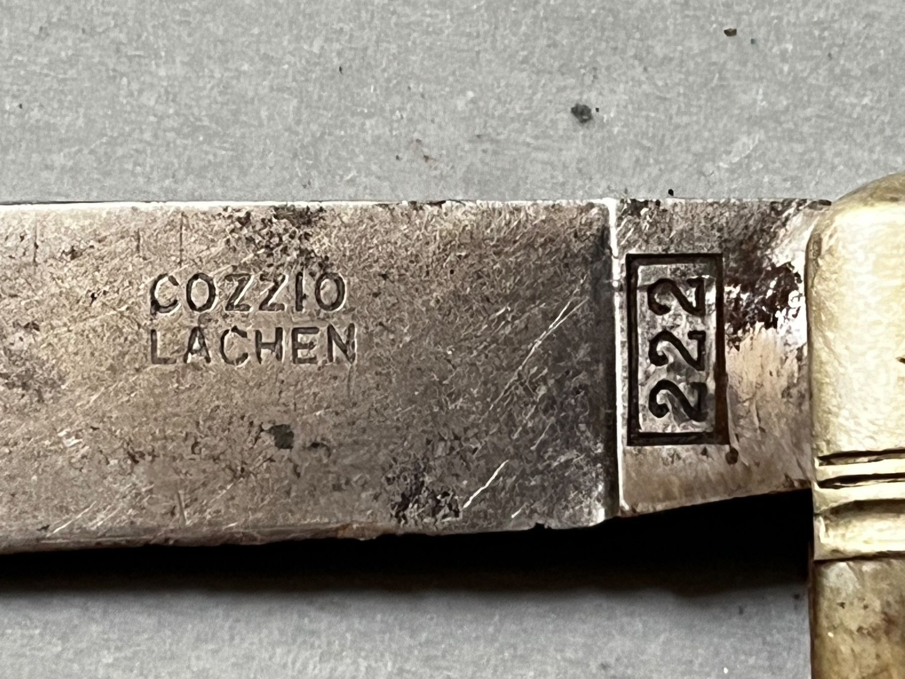 Coltelli tascabile: Altes Sackesser Cozzio/Lachen 100 mm – Usato da Zürich venduto da FV.vintage 2