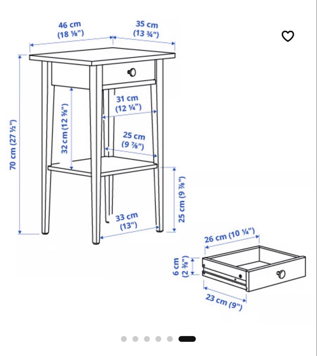 Ikea Tables de nuit: HEMNES Ablagetisch - IKEA – D'occasion à Ittigen par bsf_tne3 1