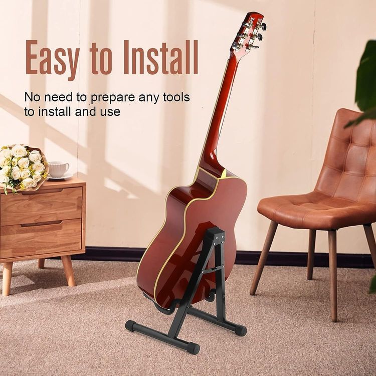 Pixly Gitarren Wandhalter 2er Set - Universeller Halter Für E-Gitarre, Bass & Ukulele