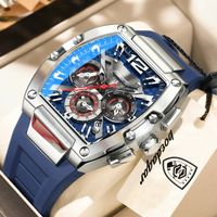 Herrenuhr Chronograph Quarz Datum wasserdicht Silikon Sport