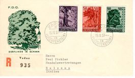 FDC Liechtenstein 1959 nach Bolzano Italien