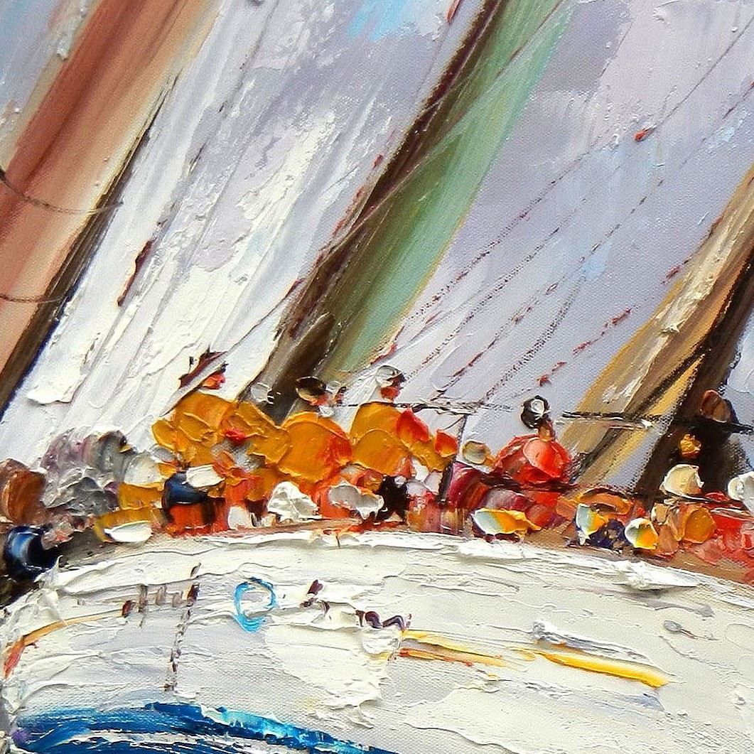 Reproduktionen & Neuware: Modern Art - Segelregatta vor Helgoland – Neu (gemäss Beschreibung) aus Larnaca von KunstDepot24 5