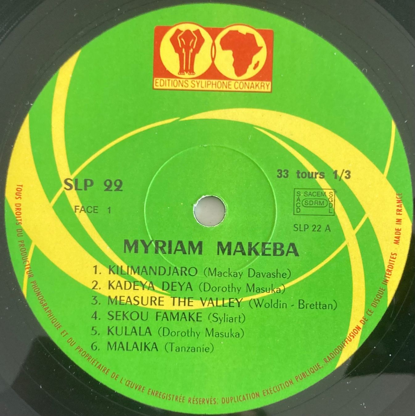 Dischi in vinile: MYRIAM MAKEBA - APPEL A L'AFRIQUE – Usato da Poliez-Pittet venduto da Newtown-Records 2