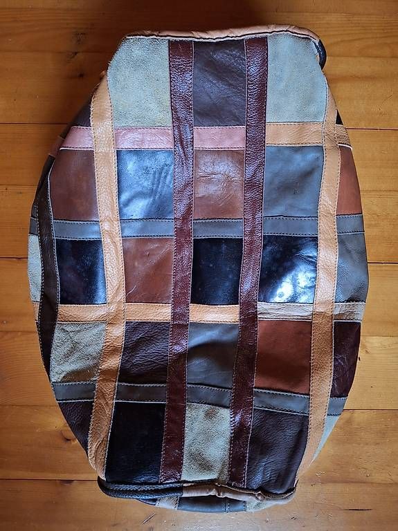 Borse: Leder-Patchwork-Reisetasche 80er Jahre  – Usato da Flerden venduto da Brockengespenst 4