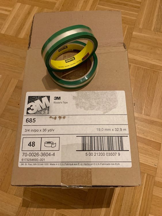3M Klebeband Riveter’s Tape 685 19mmx 50mmx33m 48RLS Kaufen auf Ricardo