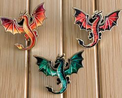 3x Pin Drachen