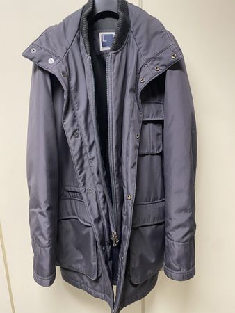 Herren Parka schwarz Grösse L, warme Winterjacke
