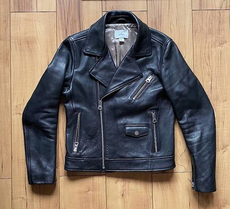 Leder Jacke von H&M Edition schwarz echtes Leder NEU