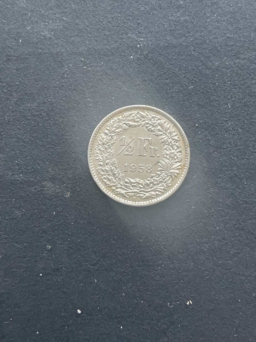 Alle Münzen: -.50 Silber CH Jahr 1958 – Gebraucht aus Meierskappel von Hala03