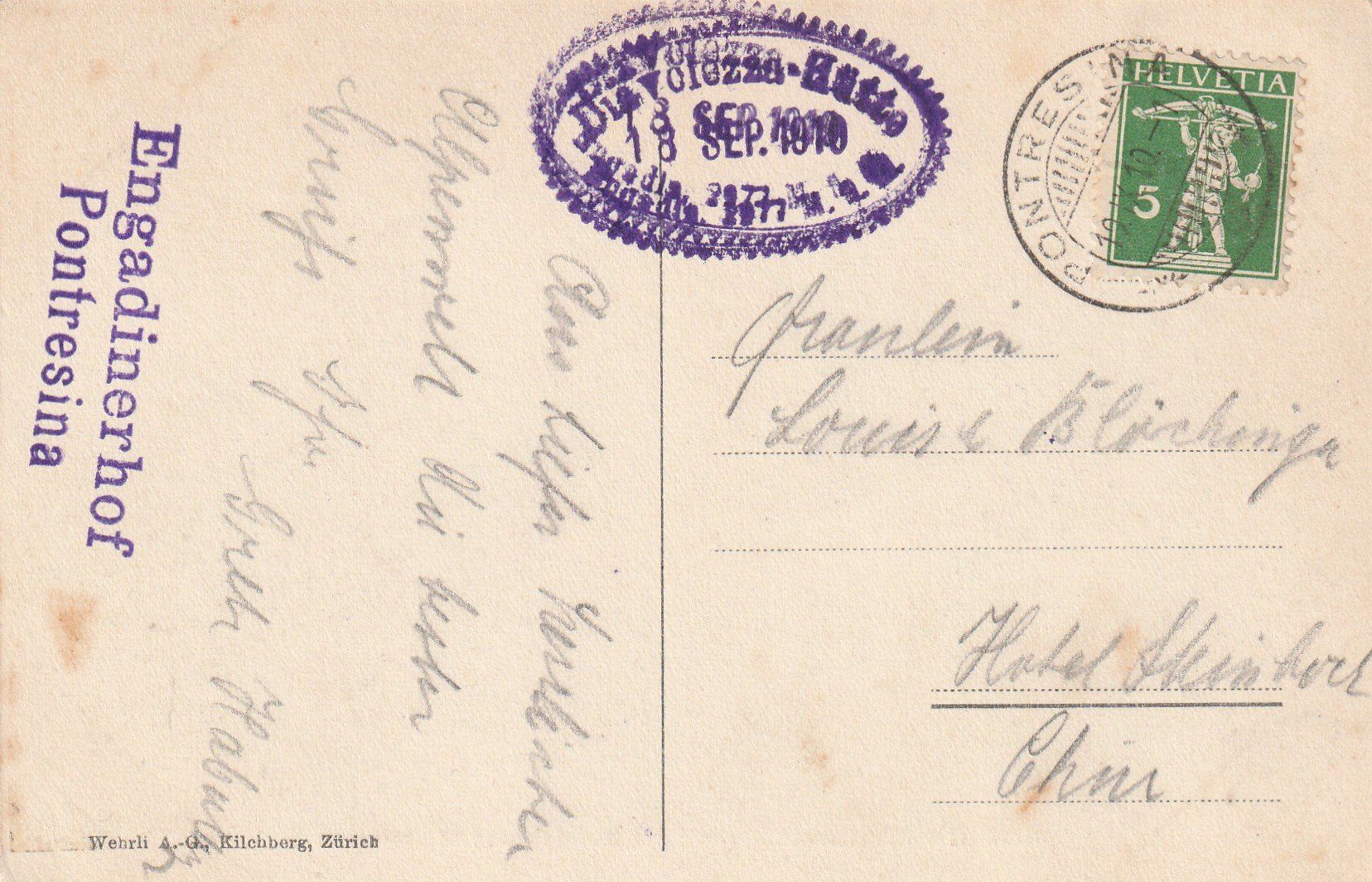 Cartoline postali: Diavolezza Hütte – Usato da Rorschacherberg venduto da fratovi2 1
