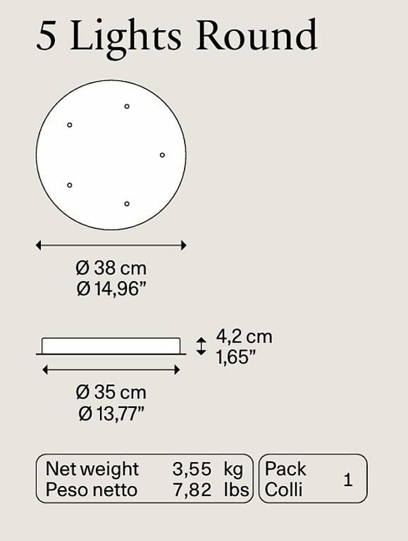 Lampadari & plafoniere: LODES 5er Deckenbaldachin Rund Ø38cm – Usato da Lützelflüh-Goldb venduto da tomwunderlich 2