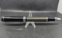 Luxus Kugelschreiber Schwarz Carbon Optik Metall Lack