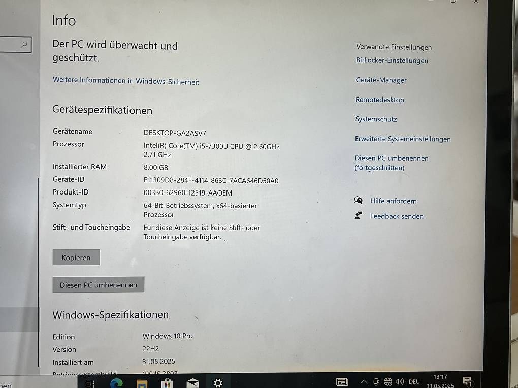 Tablet PC: Microsoft Surface, 256GB, 8GB, Win 11 Pro, US – Gebraucht aus Winterthur von Etterjricardo 1