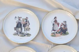 Lot antike Wandteller, limitiert, Trachten - Lot 2
