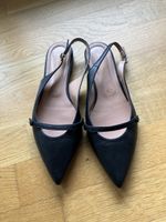 Les Autres Slingpumps aus Leder, Schwarz, Grösse 39 - Italy