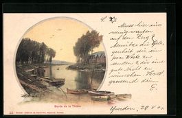 AK Yverdon, Bords de la Thièle, 1901