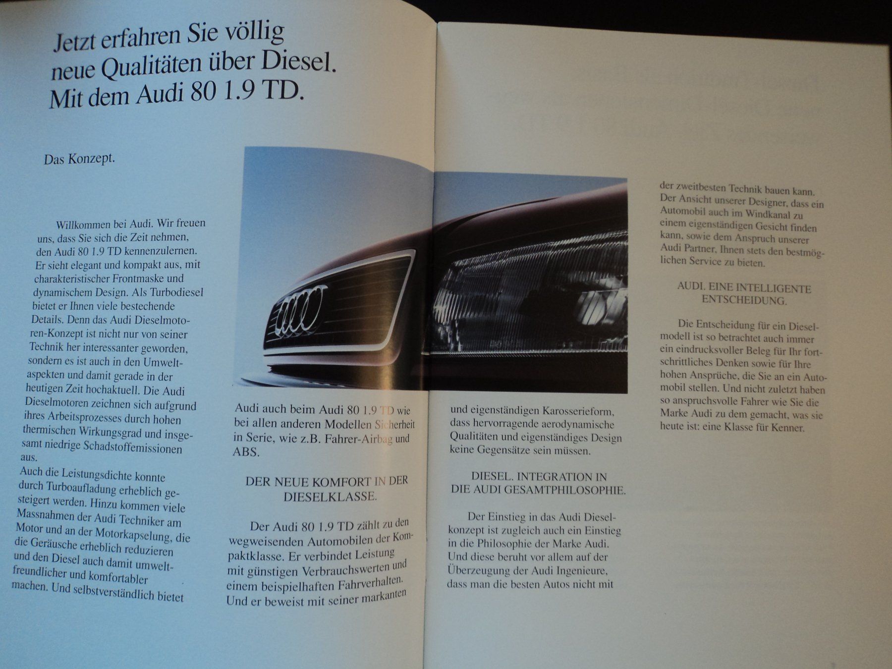 Audi Dokumente: Prospekt Audi 80 1.9 TD 1993 – Gebraucht aus Schwarzenburg von modelCARama 3
