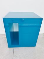 1980s/90s Swiss Lumess turquoise light cube table