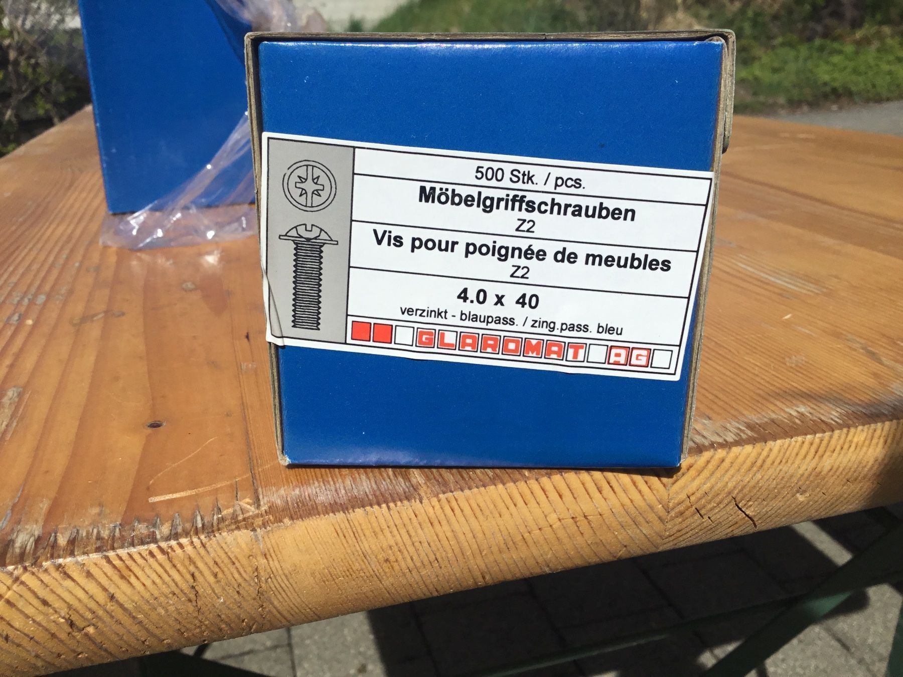 Eisenwaren: Möbelgriffschrauben 500 Stück,40x40 Z2 – Neu und originalverpackt aus St. Margrethen SG von alfapeugeot10 2