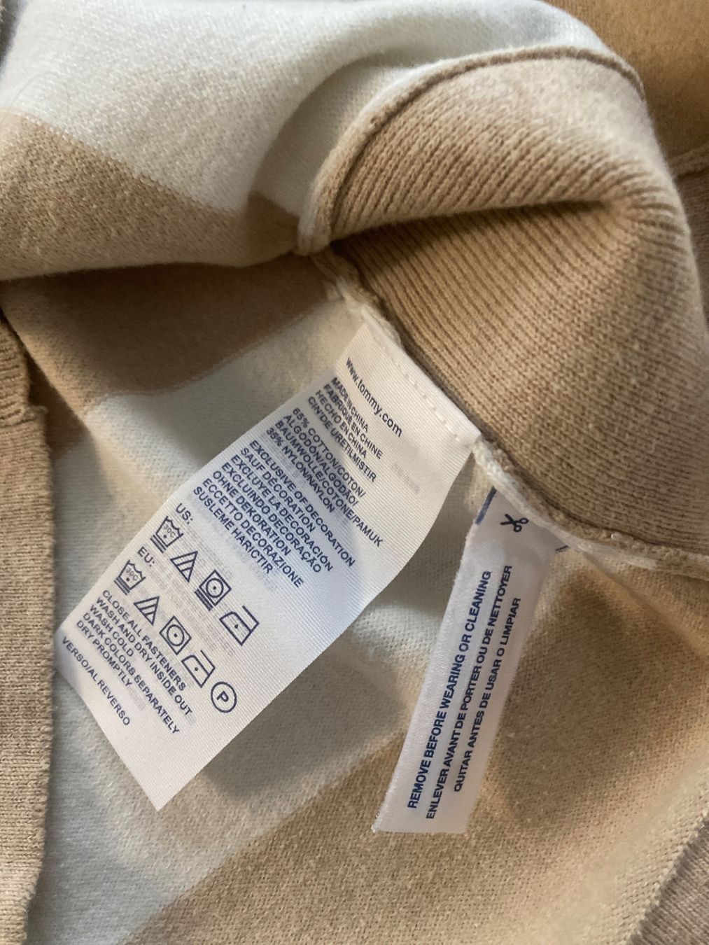 Tommy Hilfiger Giacche: TH TOMMY HILFIGER JACKE/Jäckli/Pullover Gr.S mocca/weiss – Usato da Frauenfeld venduto da Boldi46 8
