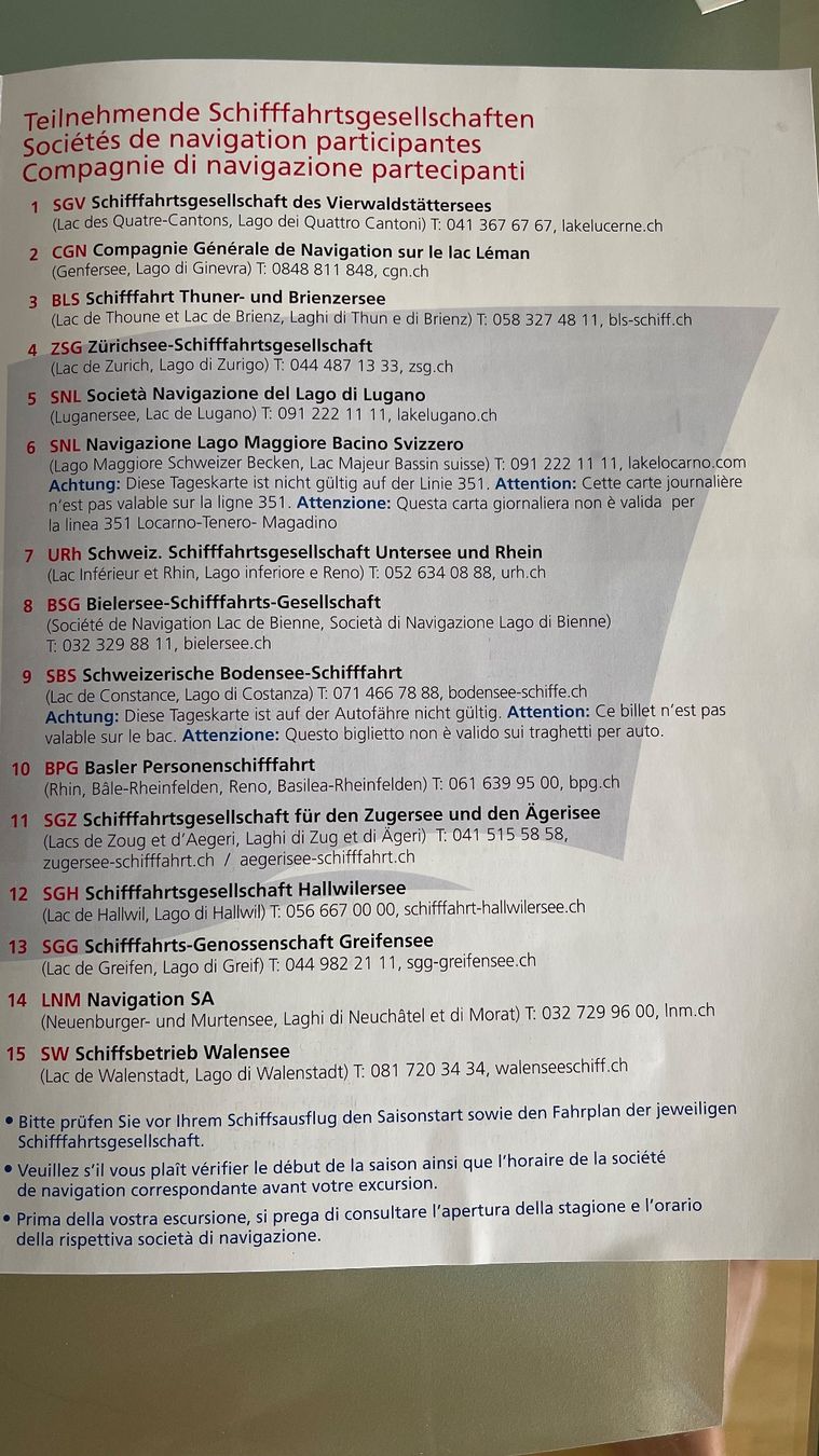 Biglietti: Schifffahrt-Tageskarte – Nuovo e nell'imballaggio originale da Kehrsatz venduto da bianca69 3