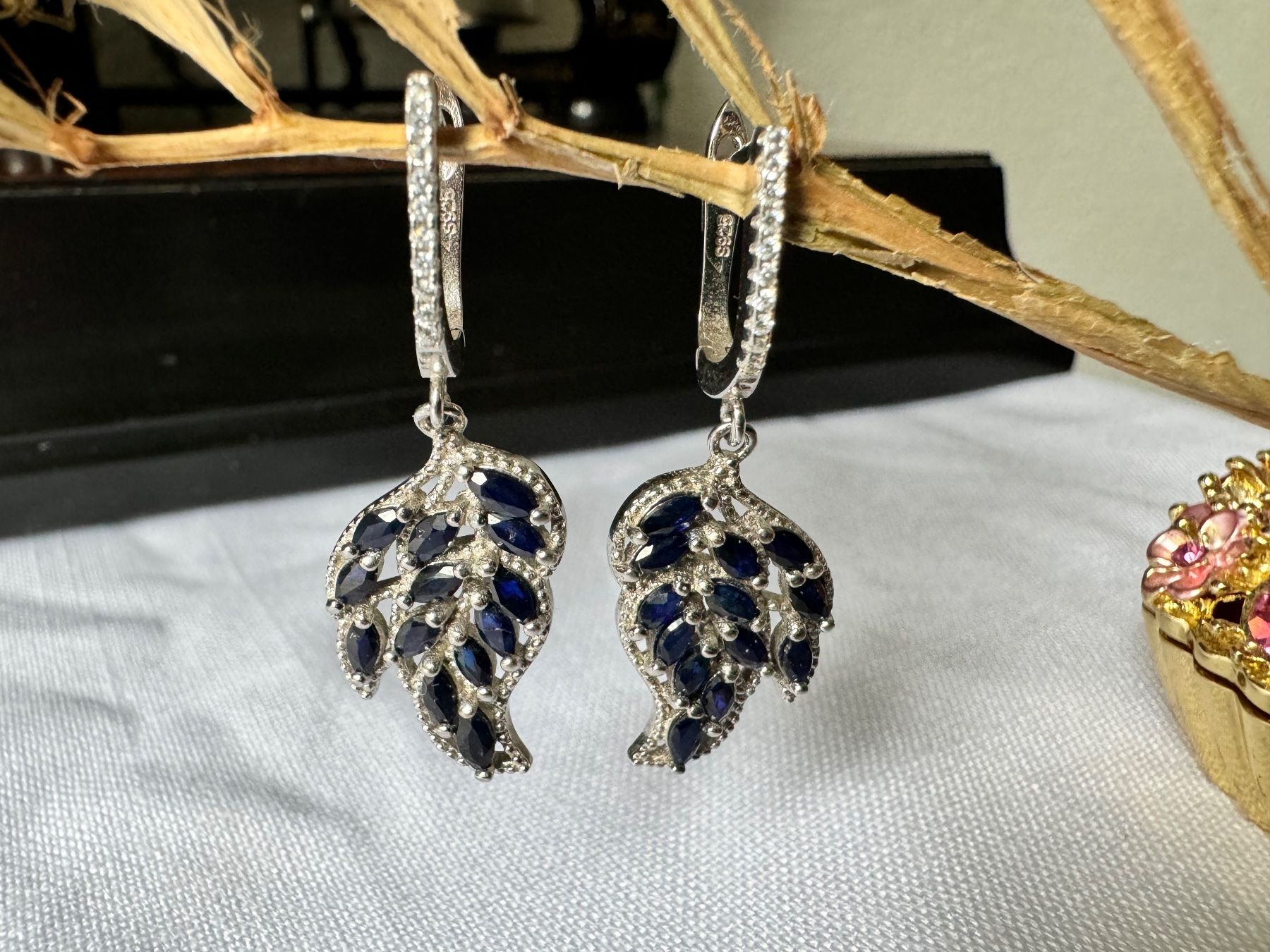 Orecchini pendenti & Orecchini a lobo: Ohrringe Saphire blau in 925 Sterling Silver – Nuovo (secondo la descrizione) da Zürich venduto da LIBELLA13 6