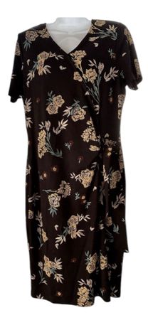 BONITA Sommerkleid Blumenmuster schwarz beige Gr. 44