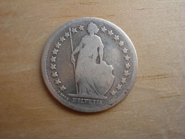 Alle Münzen: (A7) 1/2 Franken  1877 – Gebraucht aus Erlach von Net-Coins 1