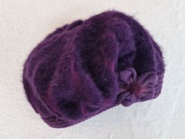 Kuschelige Damen Mütze Béret in Violette