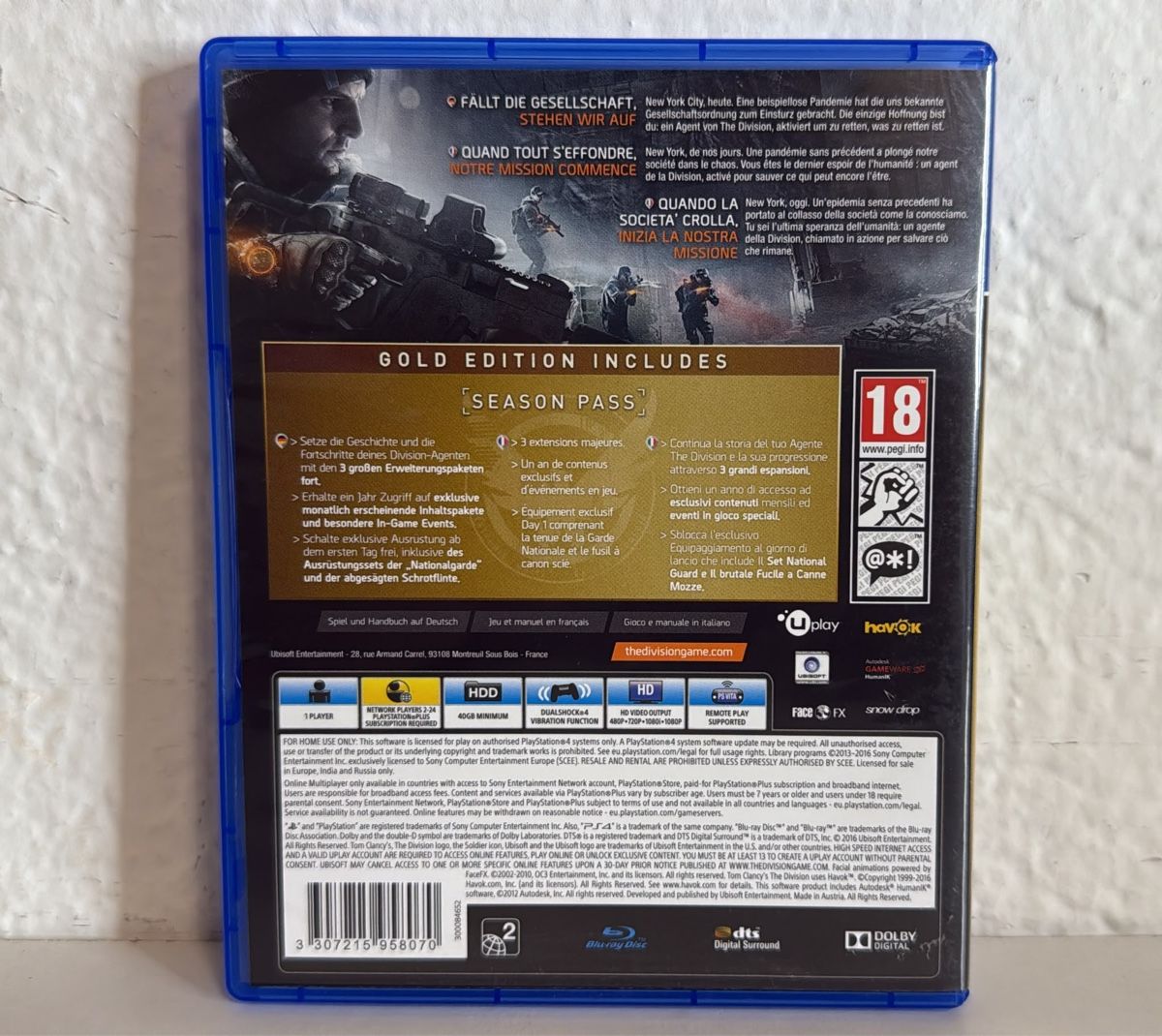 Sony Giochi: The Division Gold Edition - PS4/PS5 Game – Usato da Ehrendingen venduto da bubulence 1