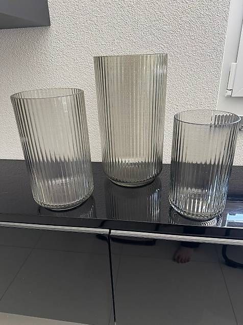 Vasen & Gefässe: Lyngby Vasen/Windlichter rauchfarben – Gebraucht aus Richenthal von zim_n6y7 3
