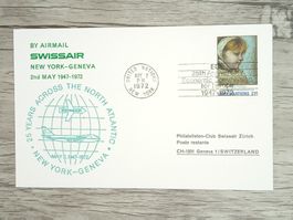 TR20 Enveloppe + Timbre USA 1972 Theme Aviation