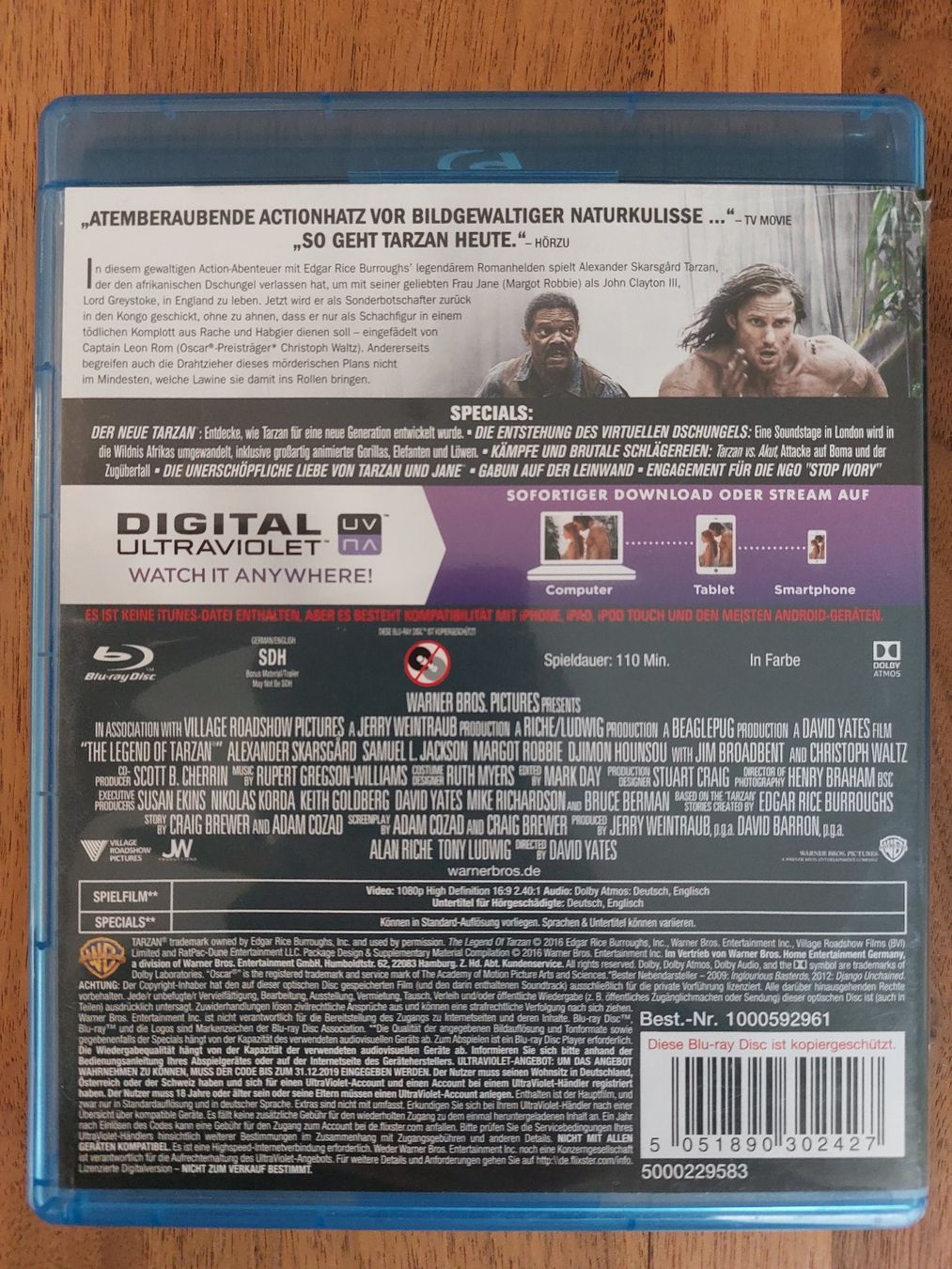 Alle DVDs: Blu Ray - Legend of Tarzan – Gebraucht aus Rheinfelden von FilmAuktion 1