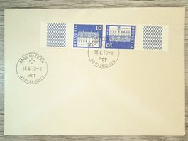 TR60 Enveloppe + Timbre Suisse 1970