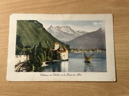 Alte Ansichtskarte Chillon, Genfersee, ungebraucht, top!