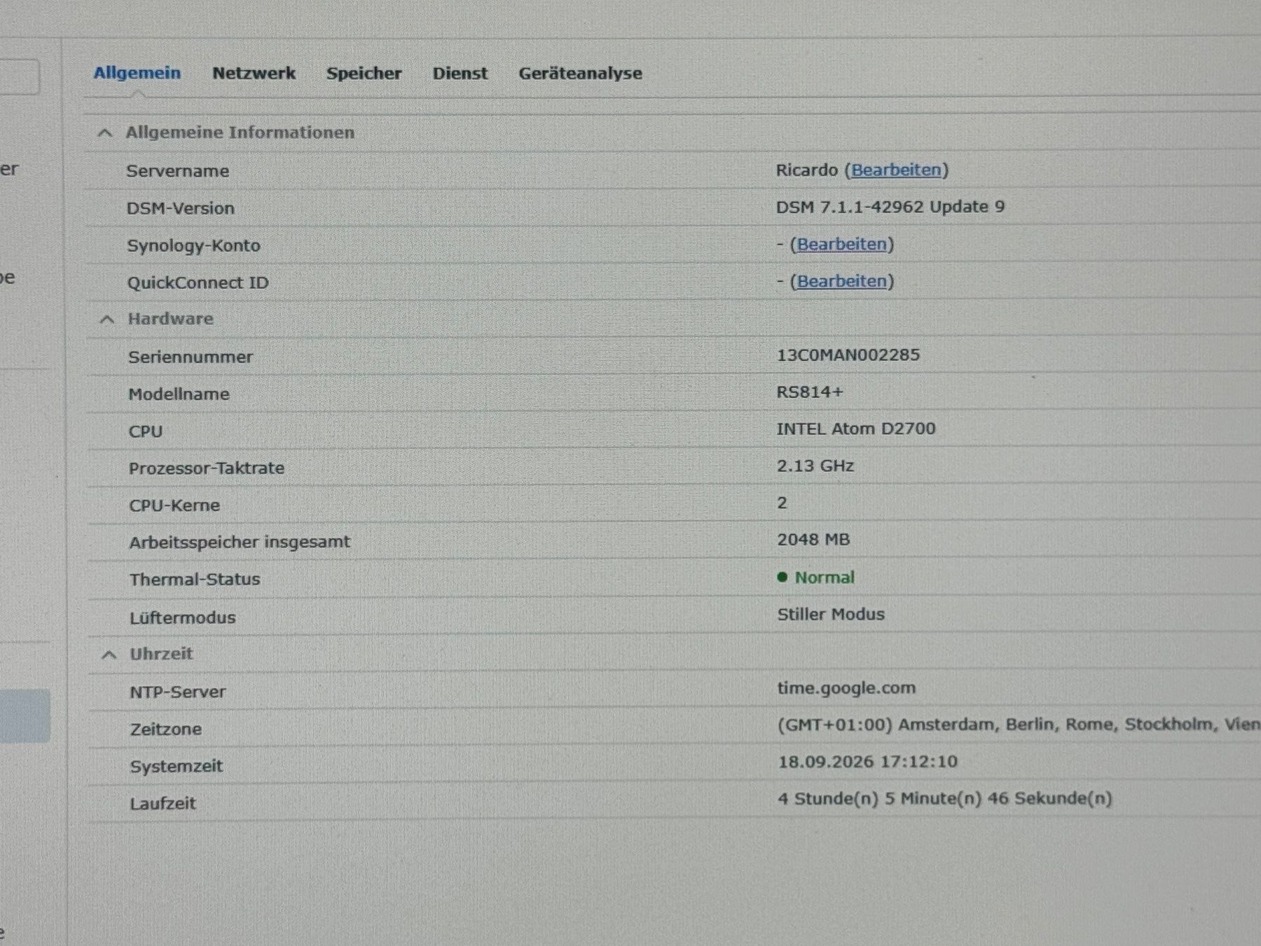 Synology Server: Synology RS814+ NAS gebraucht – Usato da Stachen venduto da ITHardware 4