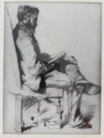 Fotodruck "Mann", gerahmt mit Passepartout - 26 x 32 cm