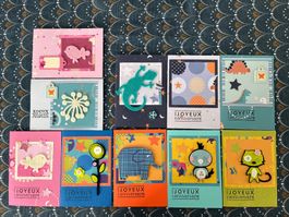 10 cartes d’anniversaire fait main