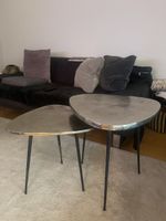 Set of 2 Nesting Tables, Side Tables, Triangle Shape