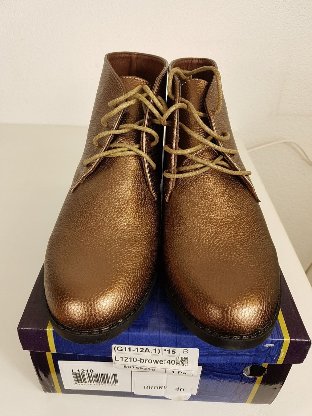 Scarpe da uomo: Glänzende Schnürschuhe Boots bronze Gr. 40 – Nuovo e nell'imballaggio originale da Seuzach venduto da VT-Collections1 3