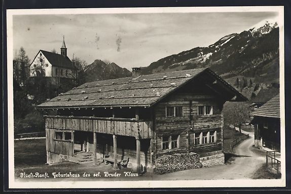 Cartoline postali: Flüeli-Ranft, Geburtshaus des. sel. Bru – Usato da Berlin venduto da bartko-reher