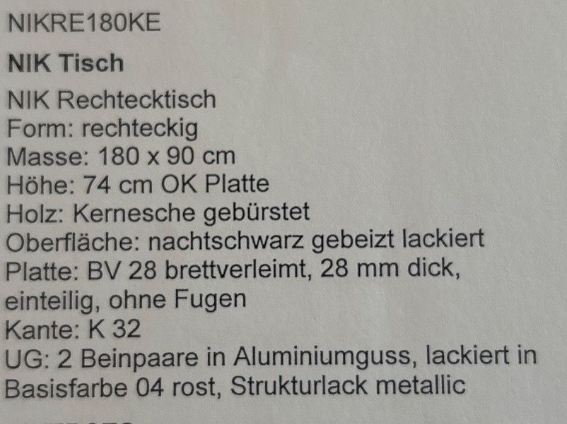 Tavoli: NIK Tisch (Rechtecktisch) – Nuovo (secondo la descrizione) da Beckenried venduto da jen_d7jd 2