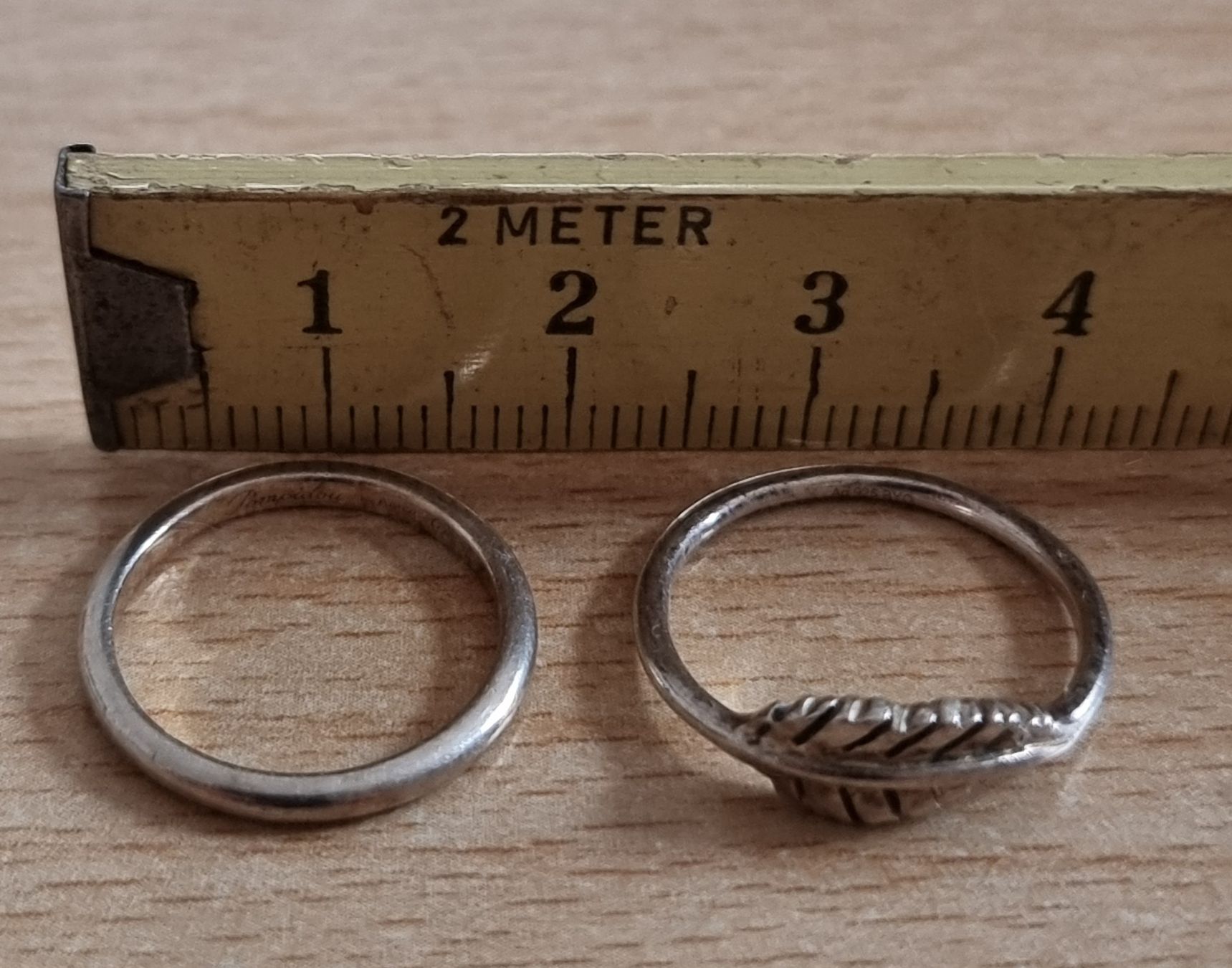Anelli: 2 kleine Silber 925 Finger-ringe/ – Usato da Bern venduto da chuderluri01 3