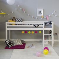 Hochbett Jugendbett 90x200cm WEISS