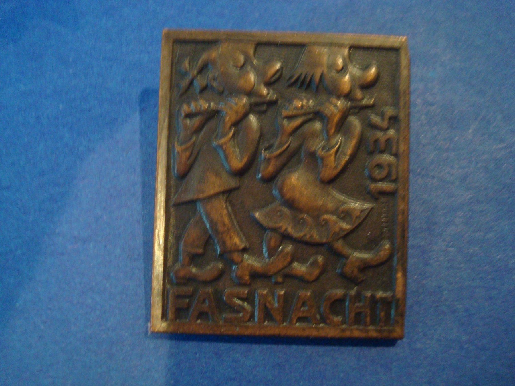 Placchette & Badge: Plakette Kupfer 1934 – Usato da Riehen venduto da Baerewaegli