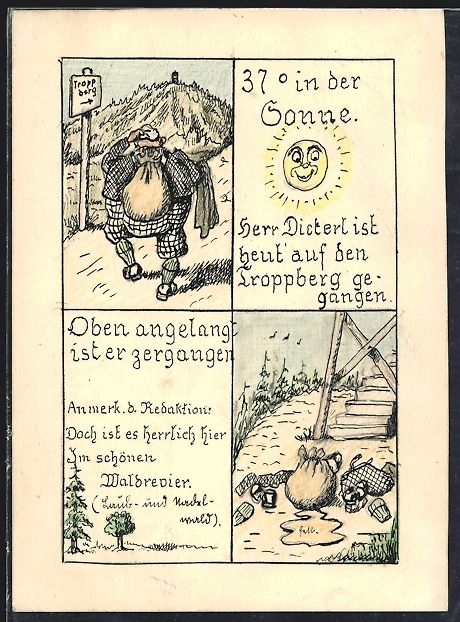 Cartes postales: sign. Anton Suchomel: Dicker Bergsteiger – D'occasion à Berlin par bartko-reher