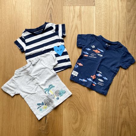 3er Set T-Shirts, Gr. 62/68, Sommer